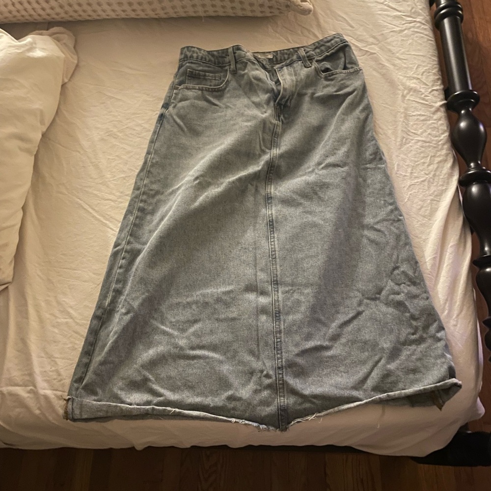 Stylish A-Line Denim Skirt
